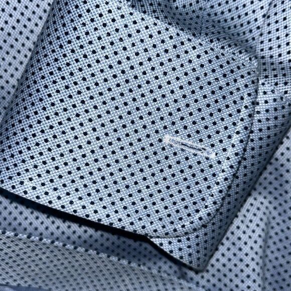 Peter Millar Men’s Soft Cotton Long Sleeve polka dot diamond Button Down Shirt-L - Picture 4 of 4